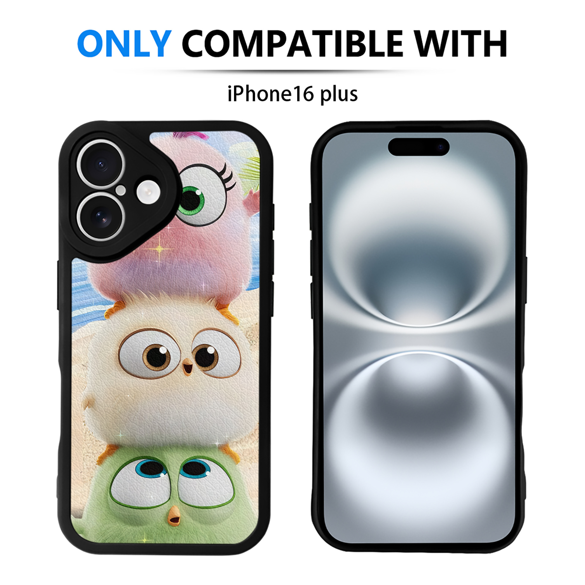 （画像用） Angry Birds アングリーバード 【iPhone 16シリーズ対応】シリコンスマホケース（レザー調） 材質：シリコン